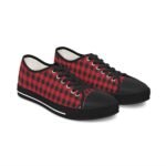 red flannel Women's Low Top Sneakers