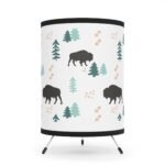 buffalo Tripod Lamp with High-Res Printed Shade, USCA plug