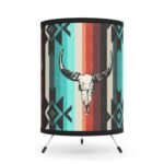 skull Tripod Lamp with High-Res Printed Shade, USCA plug