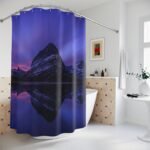 Sun Set  at Many Glaicer Shower Curtain
