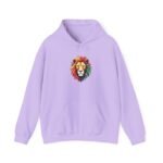 Hooded Sweatshirt Flower Lion Design