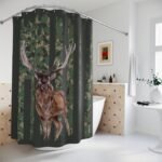 Camo Mountain Buck Shower Curtain