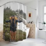 Hiking in the Rain  Shower Curtain