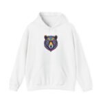 Hooded Sweatshirt with Psychadelic Bear Design