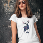 Psychedelic Deer T-Shirt – Vibrant, Trippy Animal Print Tee for Unique Style | Unisex Softstyle T-Shirt