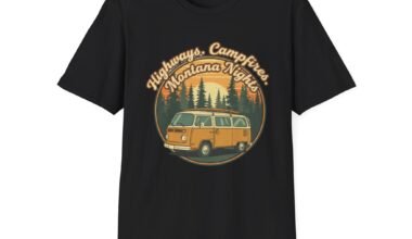 Vintage Adventure T-Shirt - Highway Campfire Montana Vibes