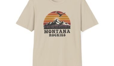 Montana Rockies Unisex Softstyle T-Shirt - Vintage Mountain Graphic Tee