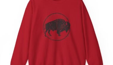 Buffalo Graphic Sweatshirt — Vintage Bison Circle Crewneck