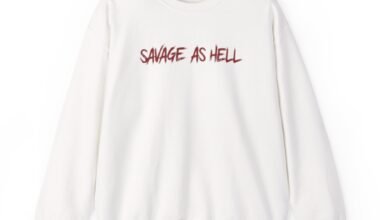 Savage As Hell Crewneck Sweatshirt - Edgy Graphic Pullover for Bold Style