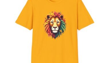 Flower Lion T-Shirt – Unique & Stylish Graphic Tee for All Ages | Unisex Softstyle T-Shirt