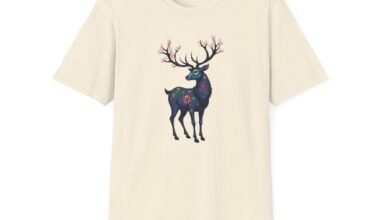 Psychedelic Deer T-Shirt – Vibrant, Trippy Animal Print Tee for Unique Style | Unisex Softstyle T-Shirt