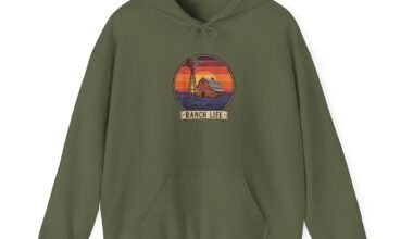 Ranch Life Sunset Hoodie – Vintage Barn & Windmill Sweatshirt