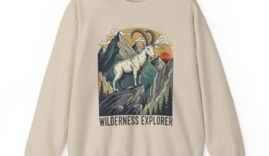 Wilderness Explorer Sweatshirt — Mountain Goat Adventure Crewneck