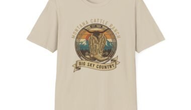 Montana Cattle Ranch Unisex Softstyle T-Shirt - Big Sky Country Graphic Tee