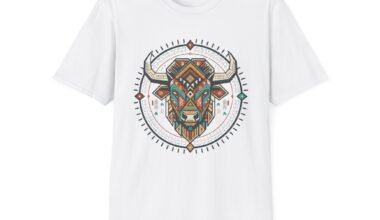 Tribal Bull Graphic Unisex Softstyle T-Shirt