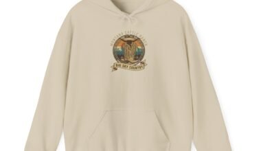 Adventure Eagle Hoodie — ‘Live Free & Explore’ Vintage Outdoors Sweatshirt