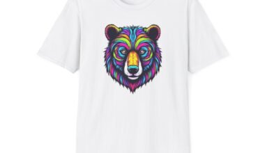 Psychedelic Bear T-Shirt - Bold, Vibrant, and Eye-Catching Graphic Tee | Unisex Softstyle T-Shirt