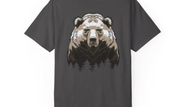 Bear T-Shirt – Stylish Wildlife Apparel | Perfect Gift for Nature Lovers| Unisex Garment-Dyed T-shirt