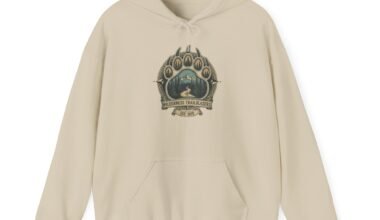 Bear Paw Wilderness Hoodie — Adventure Camp Graphic Sweatshirt
