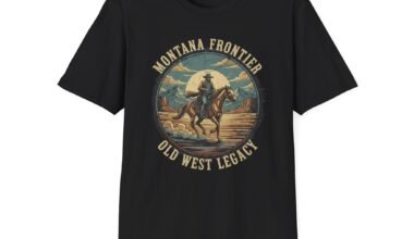 Montana Frontier Cowboy Vintage Unisex T-Shirt