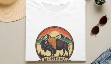 Montana Buffalo Vintage Graphic T-Shirt — Retro Mountain Bison Tee