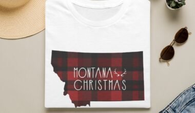 Montana Christmas T-Shirt — Buffalo Plaid State Holiday Tee