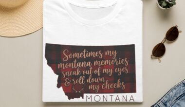 Montana Memory State T-Shirt — "Sometimes my Montana memories sneak out of my eyes" Plaid Design