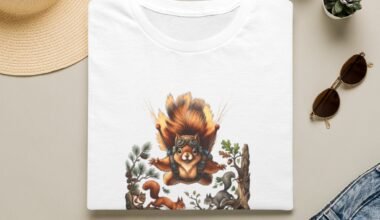 Squirrel Leap Graphic T-Shirt — Whimsical Forest Animal Tee